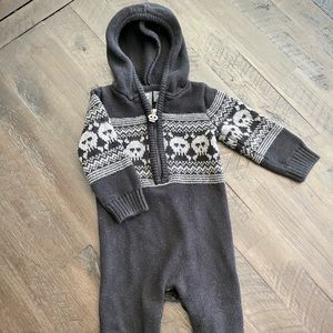 Sweater onesie with hood ☠️